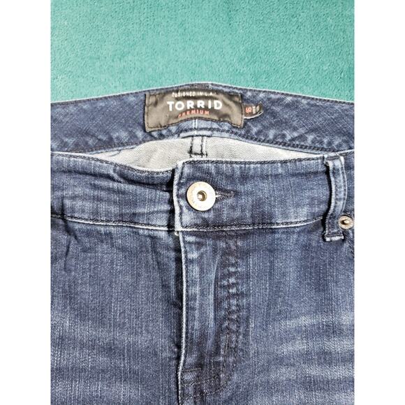 Torrid Jeans Size 16 Womens Blue Stretch Denim Plus Mid Rise Ankle Skinny - Picture 6 of 12
